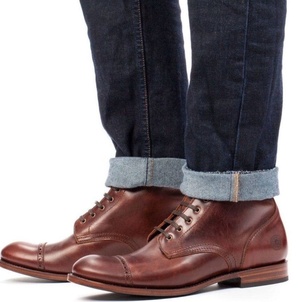 Ranch Road Men's Brown Leather Dress Shoes